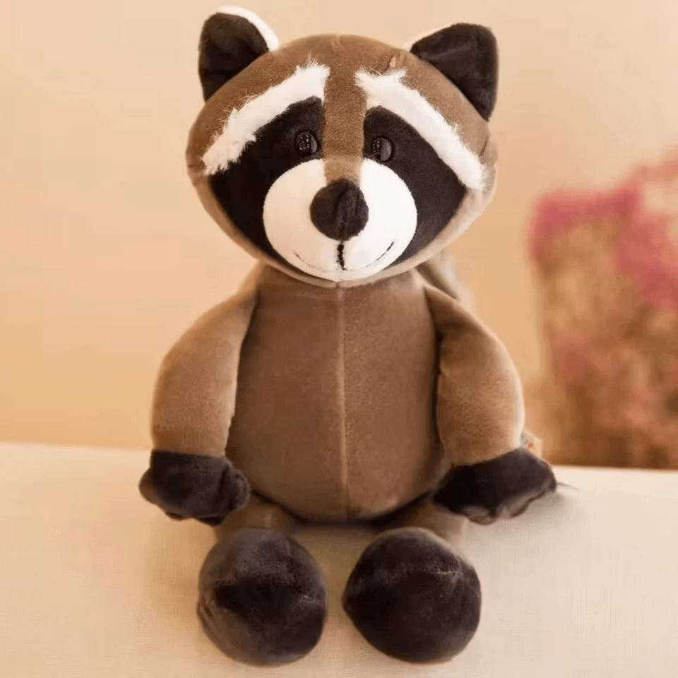 Ett gosedjur en tvättbjörn.