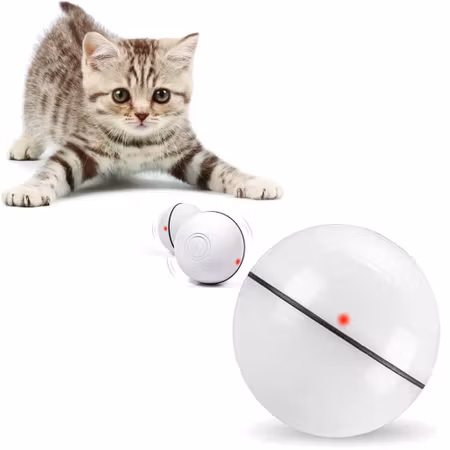 Kattleksak självrullande boll