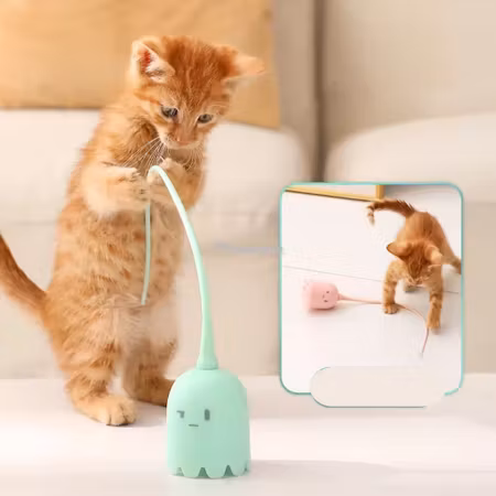 Interaktiv magisk svans för katt