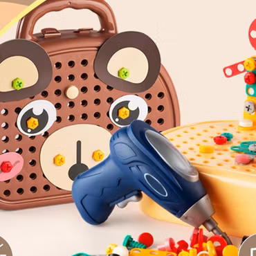 Borrpussel för barn kreativ bygglek