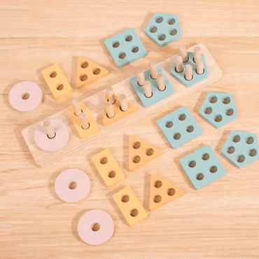 Montessori sorteringsbräda i trä – pedagogisk aktivitetsbräda för barn