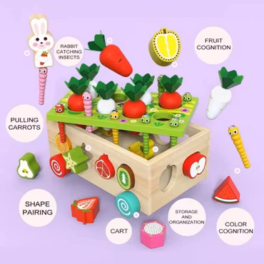 Montessori trädgårdslek med formsortering