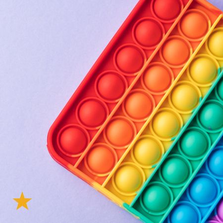 Pop It Fidget Toy regnbåge – Färgglad stressleksak