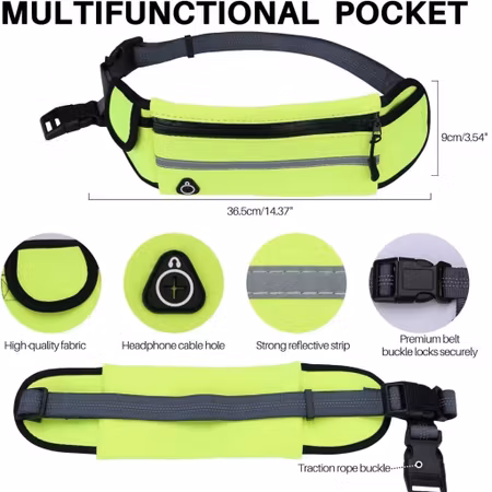 Handsfree hundkoppel, midjeväska för aktiva promenader