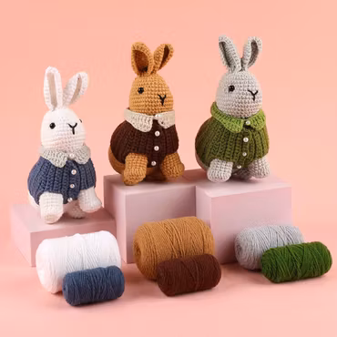 DIY virkning – 3 söta kaniner