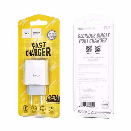 Väggladdare USB 2.1A – Snabbladdning hemma