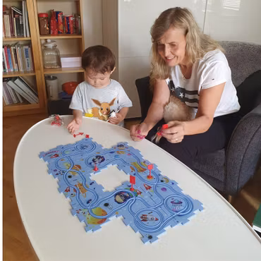 Montessori bilbana byggbar leksak för lärande lek