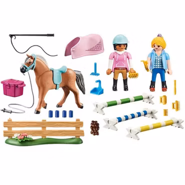Ridlektion med häst – Playmobil leksak för barn