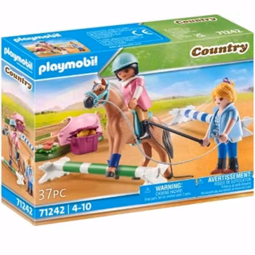 Ridlektion med häst – Playmobil leksak för barn