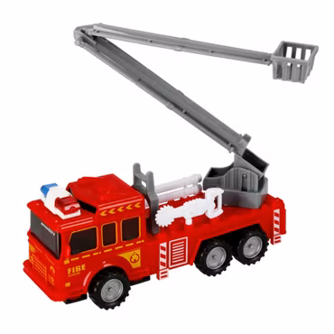 Brandbil leksak pull back med stege 20 cm