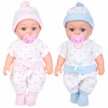 Babydocka 30 cm realistisk med napp & kläder