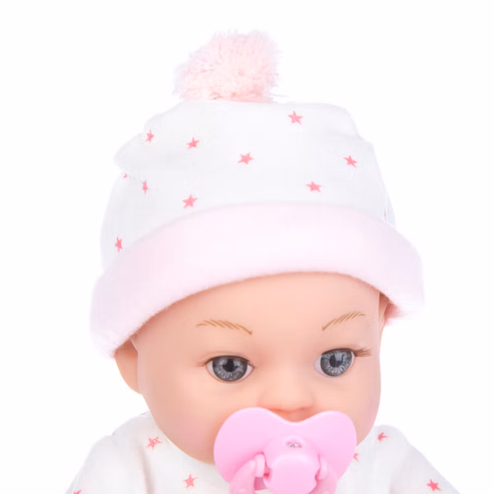 Reborn docka 30 cm med napp och rosa kläder