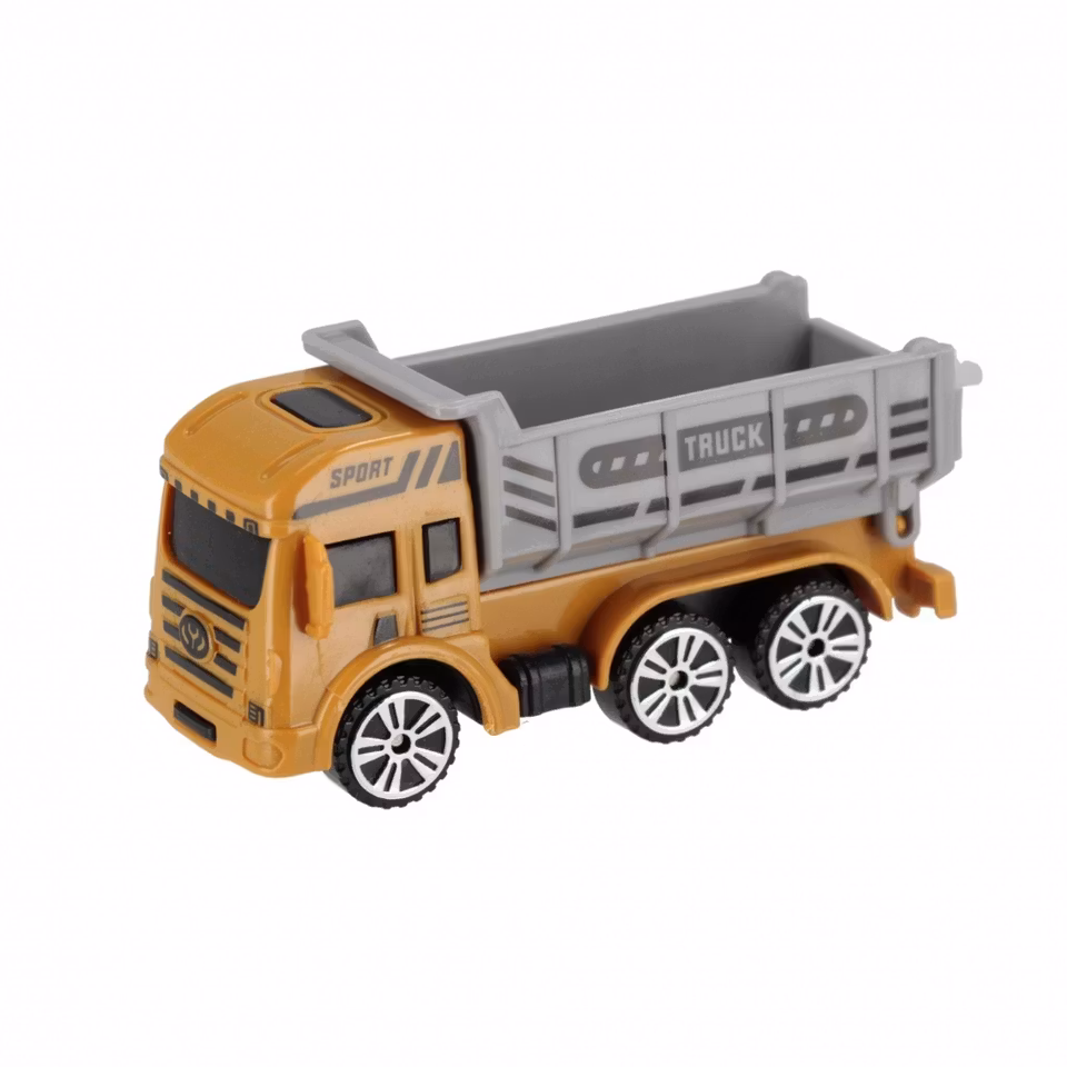 Barnens byggset med lastbil, grävmaskin och skyltar