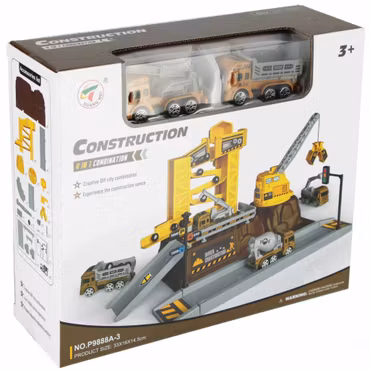 Byggarbetsplats 4-i-1 med fordon