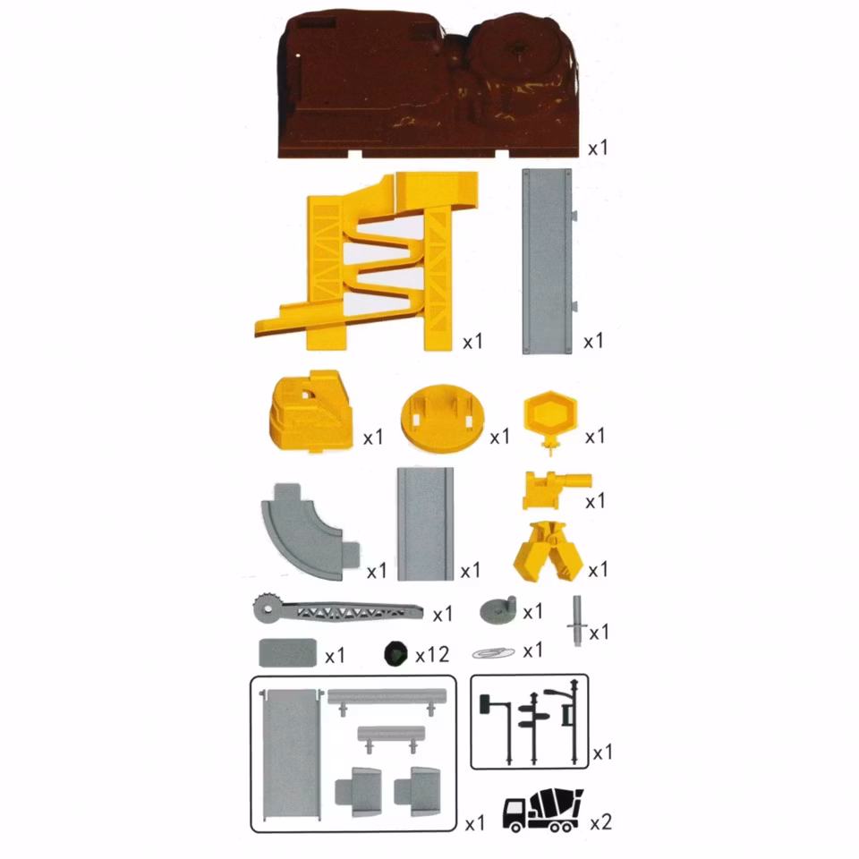 Byggarbetsplats 4-i-1 – kartong och innehåll