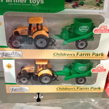 Traktor med släp lekfull bondgårdslek för barn från 3 år
