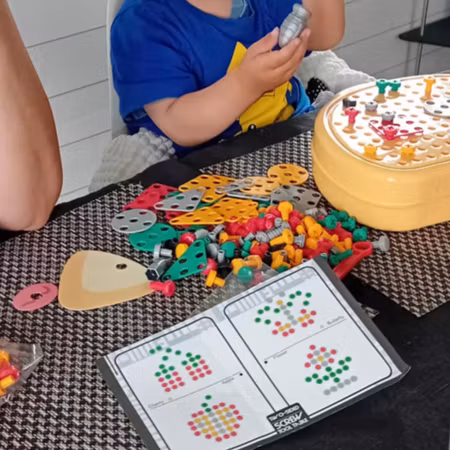 Borrpussel för barn kreativ bygglek