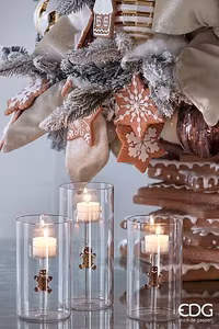 Pepperkakelysestaker glass