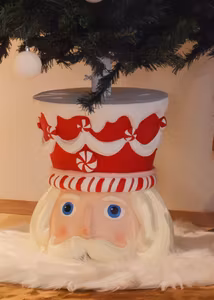 Juletrefot Rød og hvit