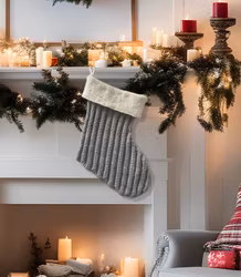 Stickad julstrumpa