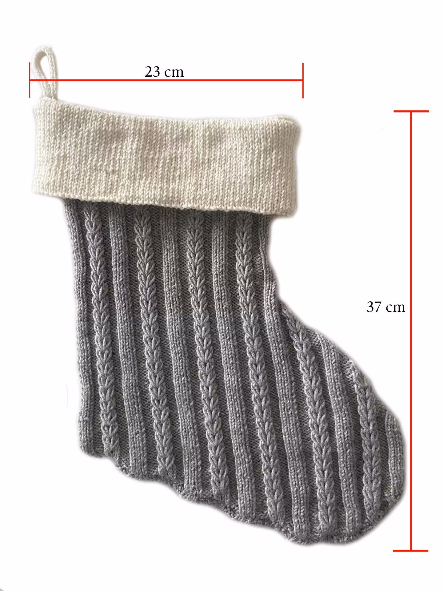Stickad julstrumpa