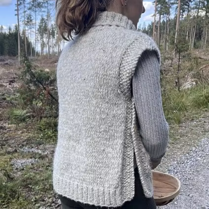 Stickad väst