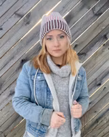 Stickad mössa i helpatent & flera färger