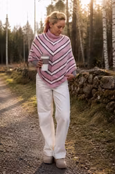 Rosengryning poncho