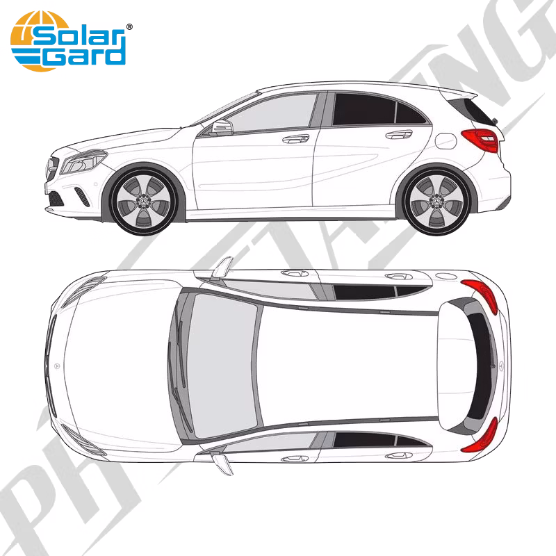 Färdigskuren solfilm - Mercedes-Benz A-Klass - 2012-2018