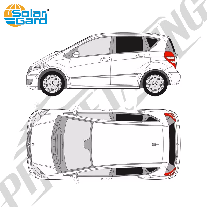 Färdigskuren solfilm - Mercedes-Benz A-Klass - 2004-2012
