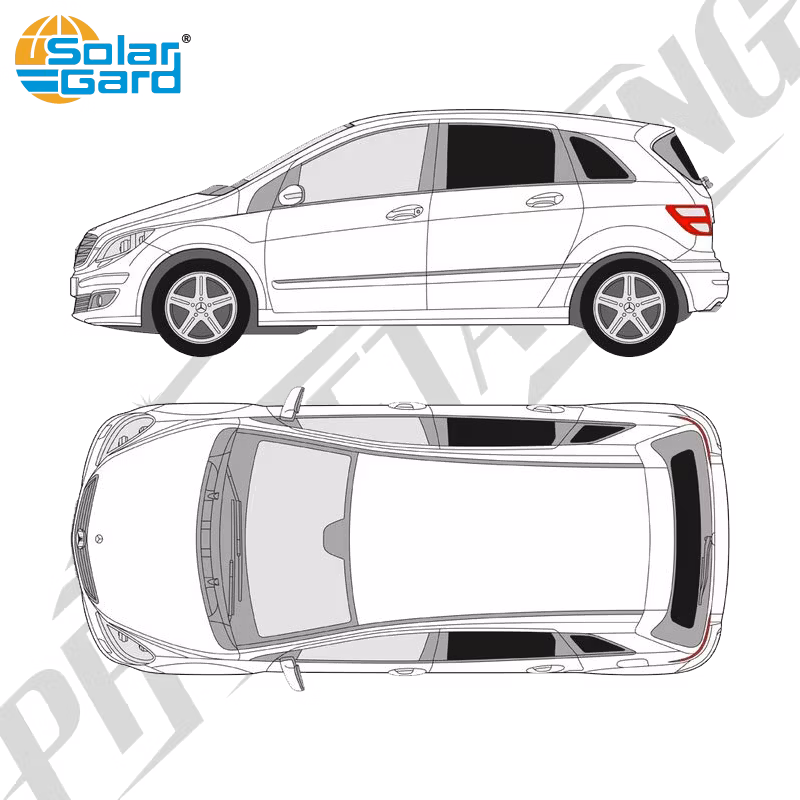 Färdigskuren solfilm - Mercedes-Benz B-Klass - 2005-2011
