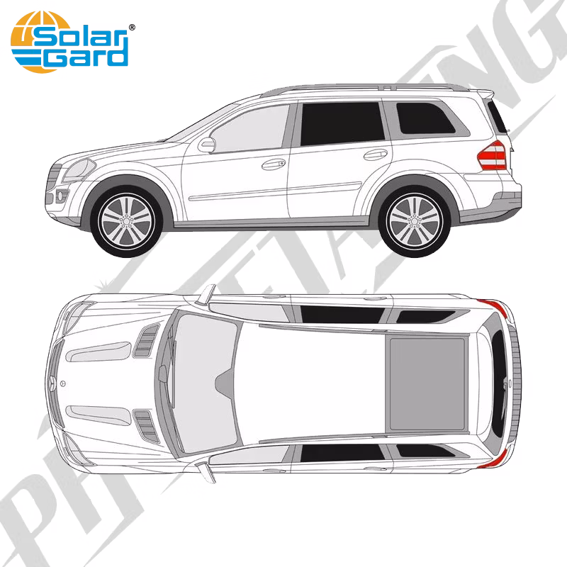 Färdigskuren solfilm - Mercedes-Benz GL - 2006-2012