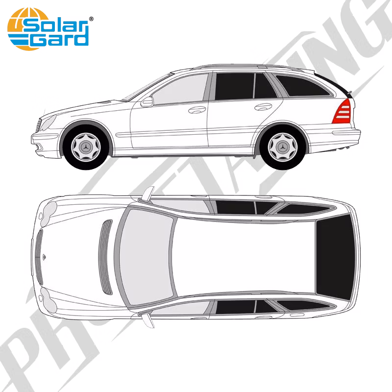 Färdigskuren solfilm - Mercedes-Benz C-Klass Kombi - 2001-2007