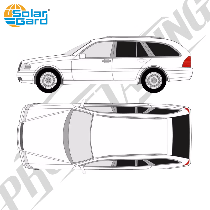 Färdigskuren solfilm - Mercedes-Benz C-Klass Kombi - 1993-2001