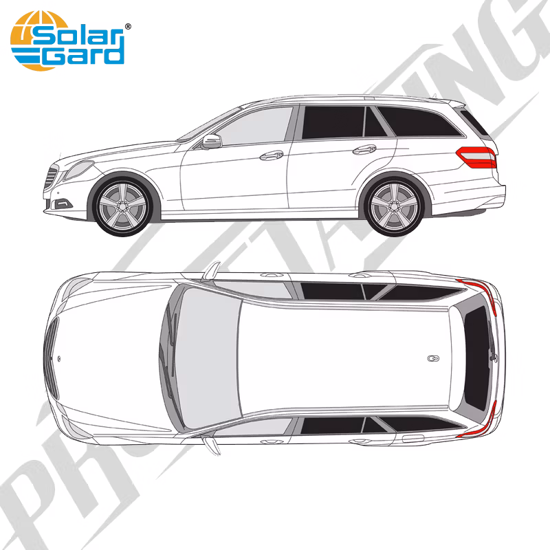 Färdigskuren solfilm - Mercedes-Benz E-Klass Kombi - 2009-2016