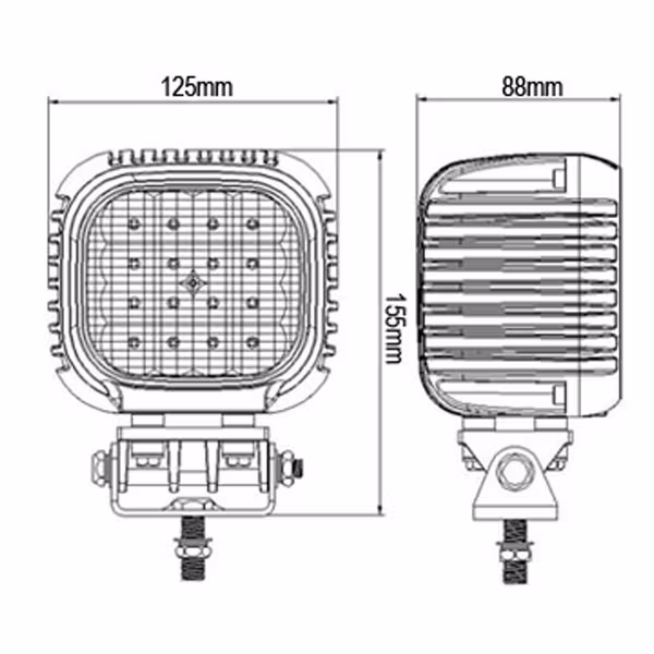 LED Arbetsbelysning 9-32v - PRO CREE HEAVY DUTY 48W