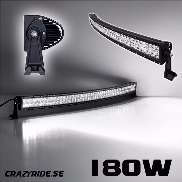 LED Extraljusramp 180W CREE - "Lätt böjd" - 9-30V