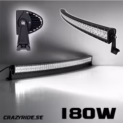 LED Extraljusramp 180W CREE - "Lätt böjd" - 9-30V