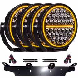 Extraljus paket 4 st LEDFORCE Attention V2 170W 4-PACK LED Extraljus inkl. extraljushållare, stag och reläkabelsats - 9-32V