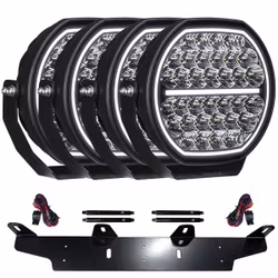 Extraljus paket 4 st LEDFORCE Attention V1 170W 4-PACK LED Extraljus inkl. extraljushållare, stag och reläkabelsats - 9-32V