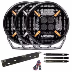 Extraljus paket 3 st LEDFORCE Apex 120W 3-PACK LED Extraljus inkl. extraljushållare, stag och reläkabelsats - 9-32V