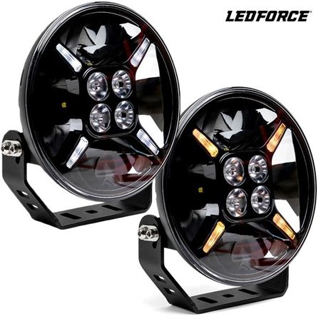 Extraljus paket 3 st LEDFORCE Apex 120W 3-PACK LED Extraljus inkl. extraljushållare, stag och reläkabelsats - 9-32V
