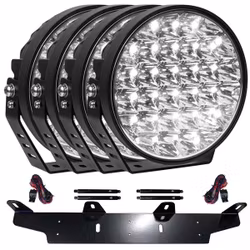 Extraljus paket 4 st Ledforce MegaBeam 160W LED 9" inkl. extraljushållare, stag och reläkabelsats
