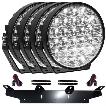 Extraljus paket 4 st Ledforce MegaBeam 160W LED 9" inkl. extraljushållare, stag och reläkabelsats