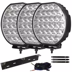 Extraljus paket 3 st LEDFORCE BattleBeam M1 168W - Totalt 50400 lumen - Komplett kit