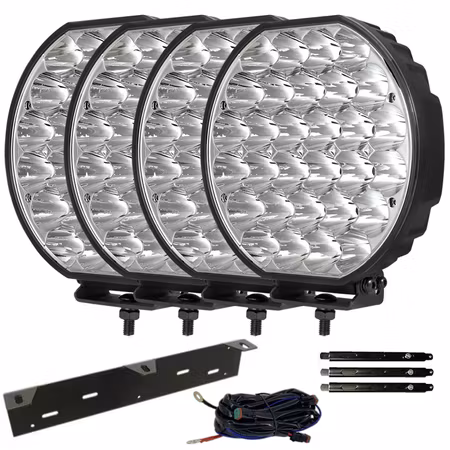 Extraljus paket 4 st LEDFORCE BattleBeam M1 168W - Totalt 67200 lumen - Komplett kit