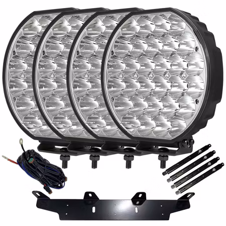 Extraljus paket 4 st LEDFORCE BattleBeam M1 168W - Totalt 67200 lumen - Komplett kit