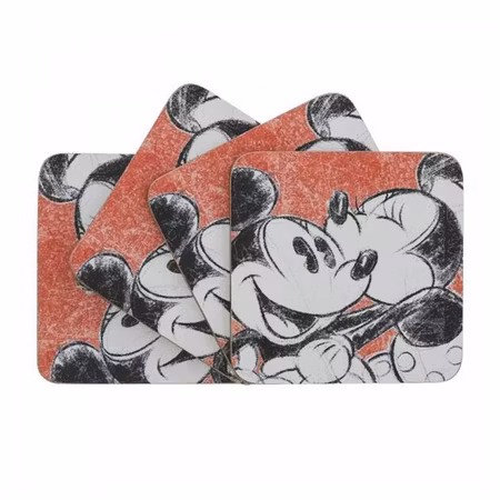 Mikke og Minni coaster, 4pk