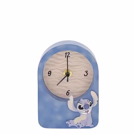 Stitch klokke, H14cm, batterier følger ikke med