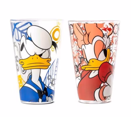 Donald og Dolly 2 pk glass 310 ml